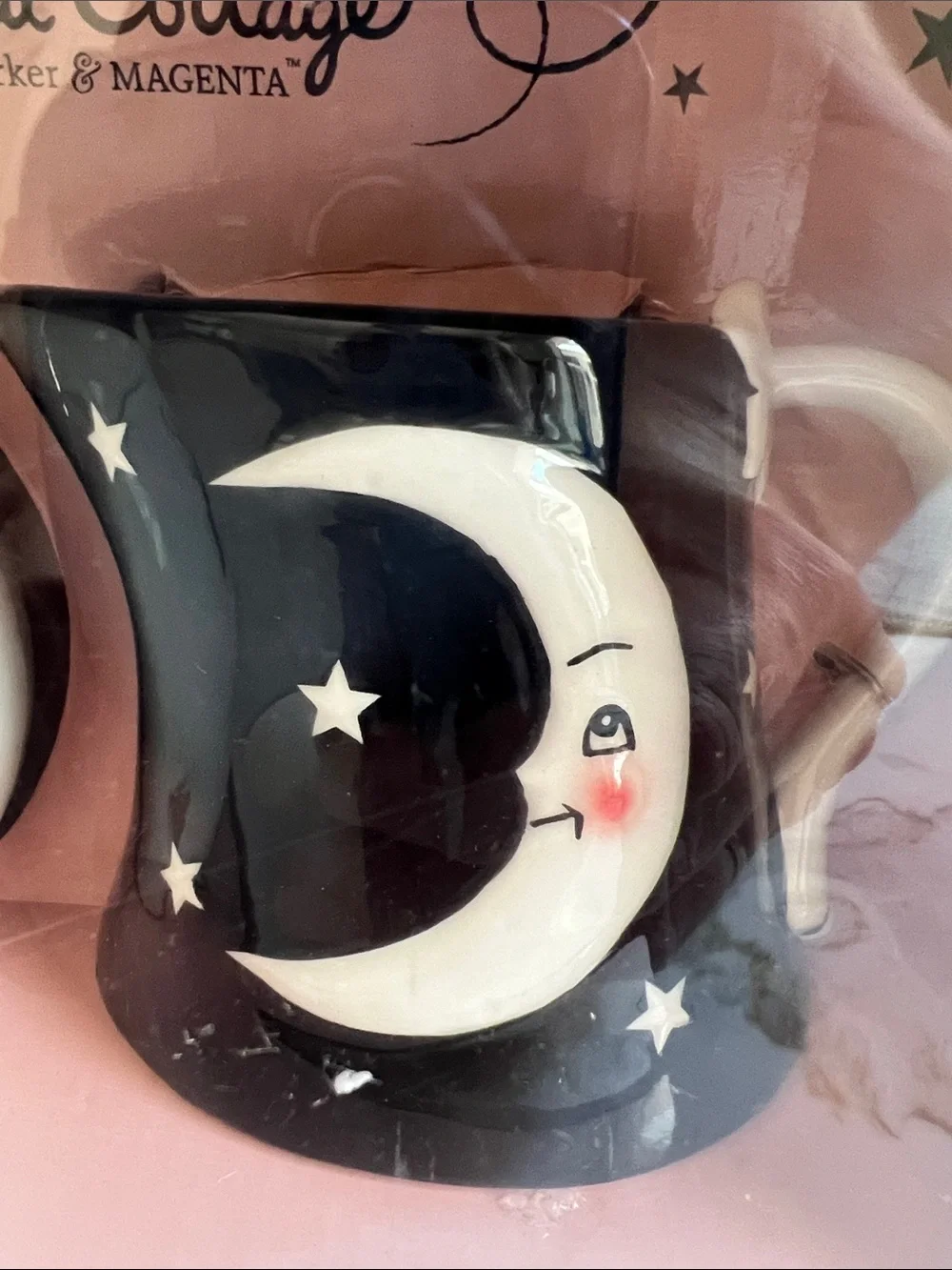Johanna Parker Laughing Luna Ceramic Cream and Sugar Moon Set